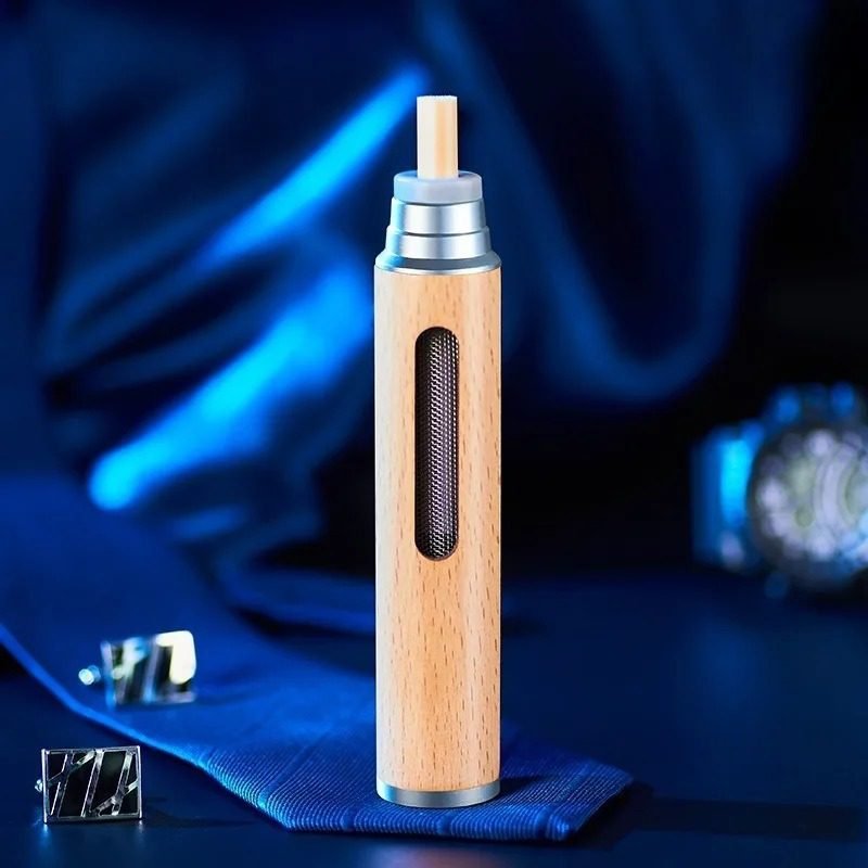 Portable walnut car ashtray with mini filter Portable walnut car ashtray with mini filter