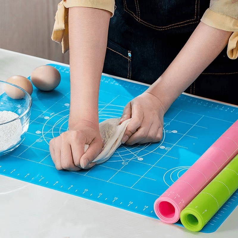 download-6.png Silicone Non-Stick Rolling Mat 40x50cm – Non-Slip Pastry Mat for Dough, Cakes & Baking (Random Color) - Image 1