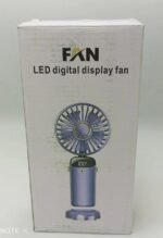 LED Digital Display Rechargeable Fan with USB Cable – Portable Mini Cooling Fan with Adjustable Speed, Battery Indicator & Easy Charging (random color) - Image 5