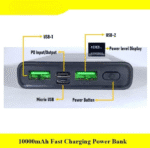 10000mAh Power Bank – PD Fast Charging with Digital Display & Full Capacity Backup - Image 4