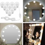 Vanity Mirror Lights - USB Vanity Lights Makeup Lighting 10 Dimmable Light Bulbs - Hollywood Style LED Vanity Mirror Lights Kit for Makeup - Table Bathroom Dressing Room - Image 7