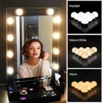 Vanity Mirror Lights - USB Vanity Lights Makeup Lighting 10 Dimmable Light Bulbs - Hollywood Style LED Vanity Mirror Lights Kit for Makeup - Table Bathroom Dressing Room - Image 10