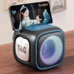 T&G Portable Bluetooth Speaker with LED Lights, Phone Holder & Powerful Bass – Wireless, USB, TF Card & AUX Support – Model X-911 - Image 5
